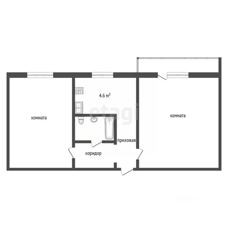 2-к кв. Камчатский край, Петропавловск-Камчатский просп. Победы, 3 ... - Фото 2