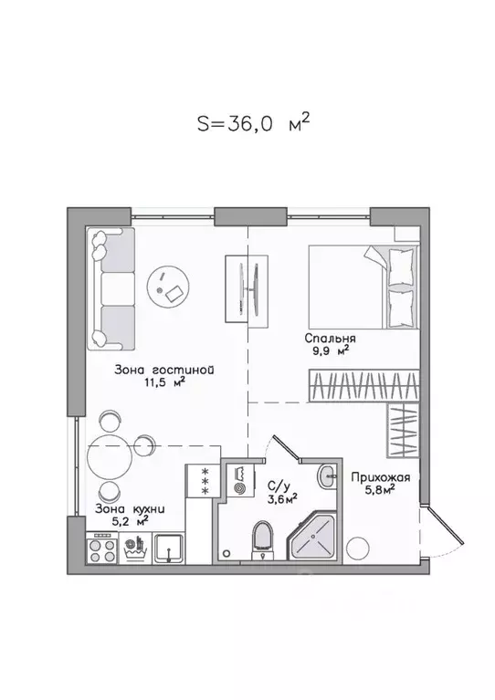 2-к кв. Карелия, Сортавала Советская ул., 5 (36.0 м) - Фото 1