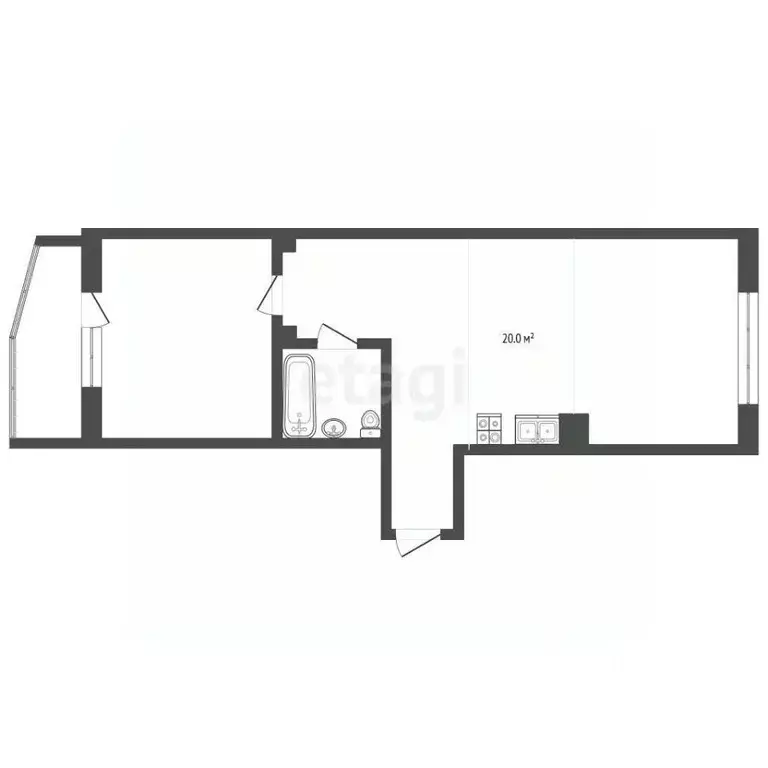 2-к кв. Севастополь проезд Рубежный, 28 (66.8 м) - Фото 2