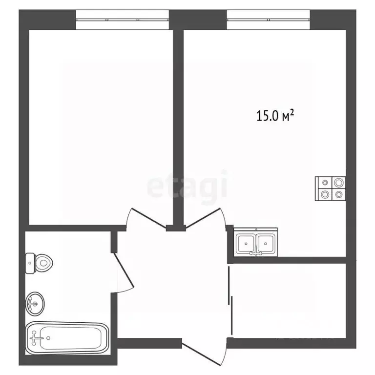 1-к кв. Тюменская область, Тюмень Ставропольская ул., 160 (41.7 м) - Фото 2