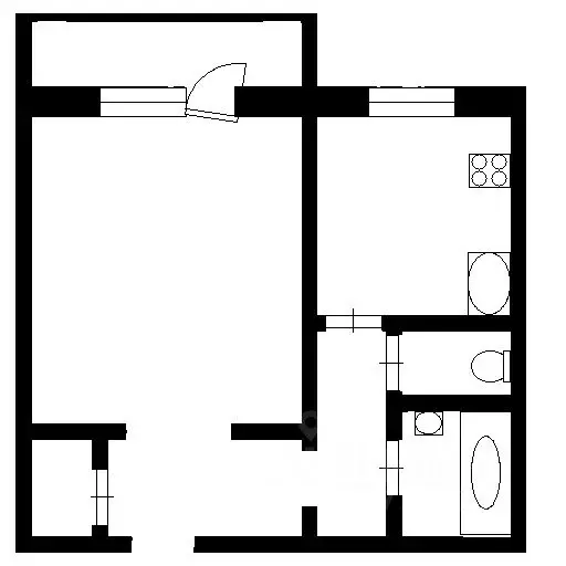 1-к кв. Челябинская область, Челябинск ул. 40-летия Победы, 24 (43.0 ... - Фото 2