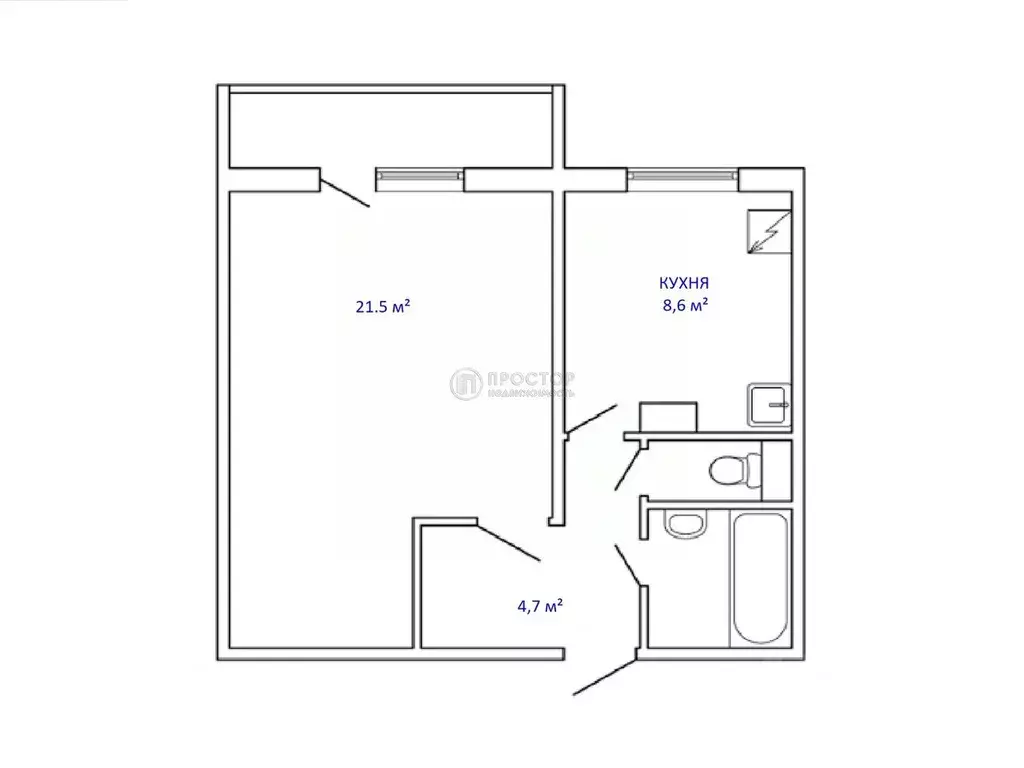 1-к кв. Москва Митинская ул., 46К1 (39.5 м) - Фото 2