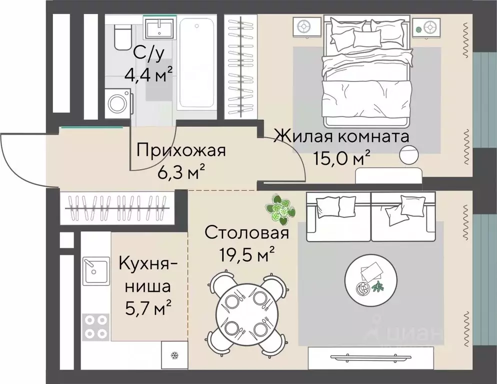 1-к кв. Свердловская область, Екатеринбург Парковый мкр, Никольский ... - Фото 0