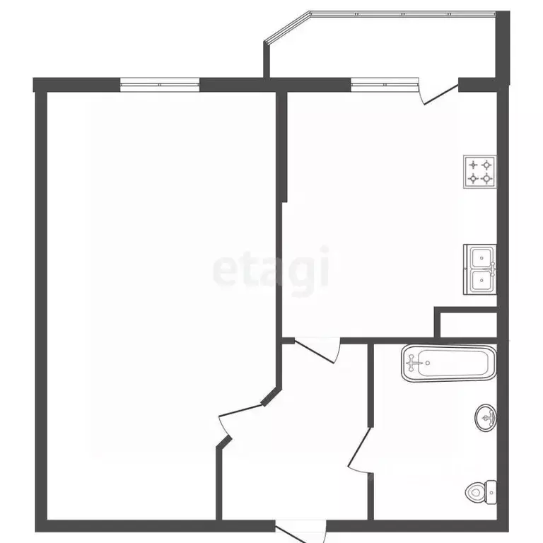 1-к кв. Ленинградская область, Мурино Всеволожский район, ул. ... - Фото 2