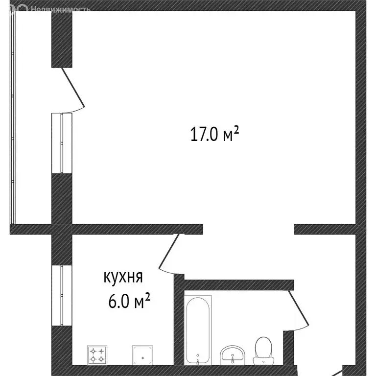 1-комнатная квартира: Златоуст, 3-й микрорайон проспекта имени Ю.А. ... - Фото 1