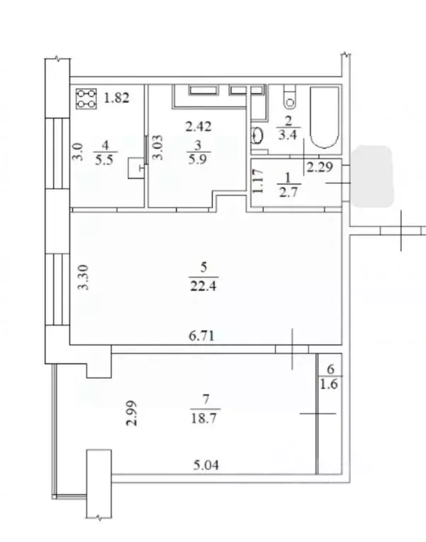 2-к кв. Санкт-Петербург Ланское ш., 14к1 (58.2 м) - Фото 1
