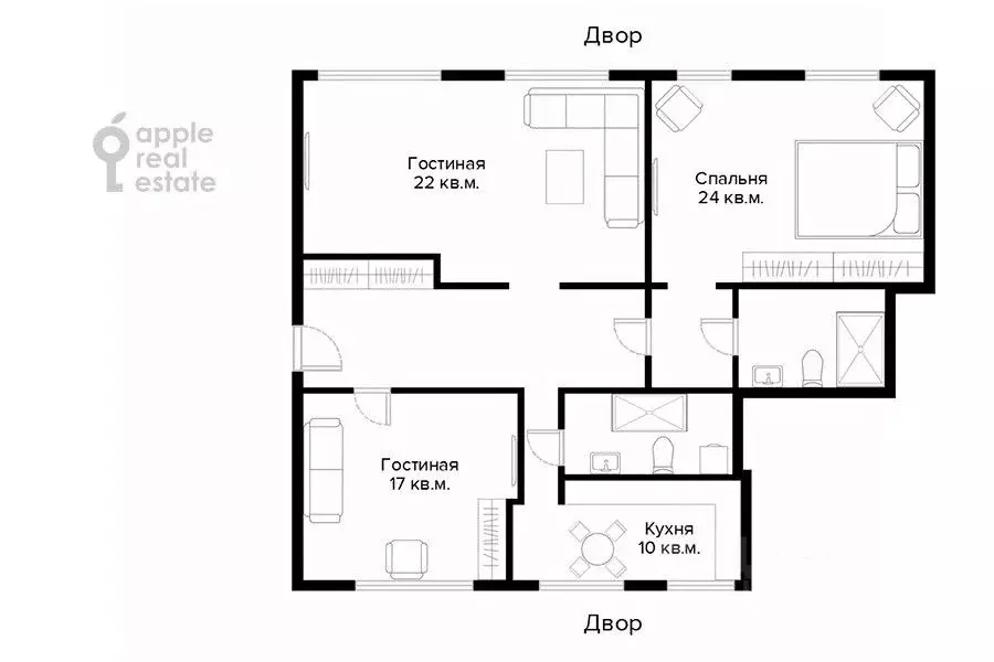 3-к кв. Москва Тверская ул., 12С8 (102.7 м) - Фото 2