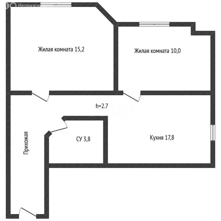 2-комнатная квартира: аул Новая Адыгея, улица Шовгенова, 24/3 (46.8 м) - Фото 1