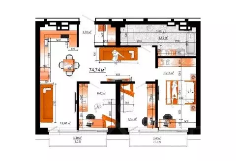 4-к кв. Приморский край, Владивосток ул. Гамарника (74.74 м) - Фото 1