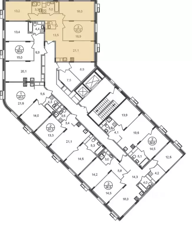 3-к кв. Московская область, Одинцовский городской округ, Заречье пгт ... - Фото 2