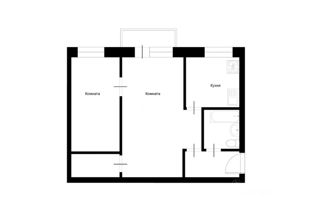2-к кв. Новосибирская область, Новосибирск Часовая ул., 11 (45.4 м) - Фото 1