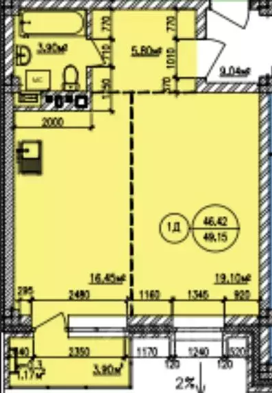 1-к кв. Иркутская область, Шелехов 5-й кв-л, 5 (50.1 м) - Фото 1