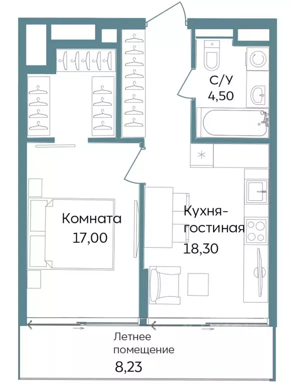 1-к кв. Крым, Саки ул. Морская (48.03 м) - Фото 0