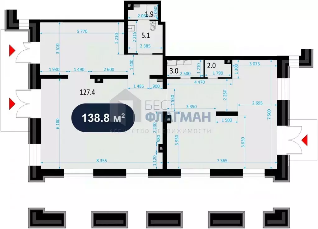 Торговая площадь в Москва ул. Ротмистрова, 2к4 (139 м) - Фото 2
