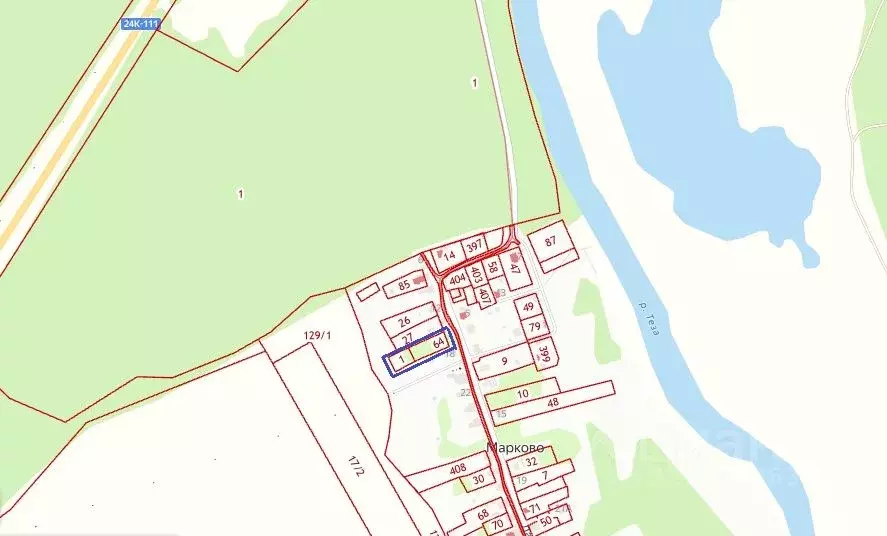 Участок в Ивановская область, Шуйский район, Семейкинское с/пос, д. ... - Фото 1