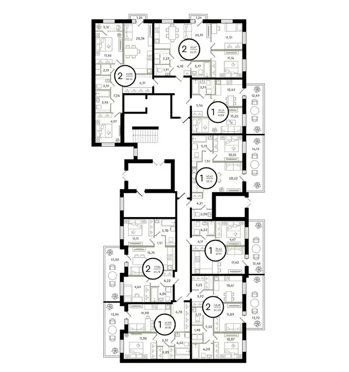 2-к кв. Тюменская область, Тюмень ул. Александра Звягина, 7 (68.36 м) - Фото 1