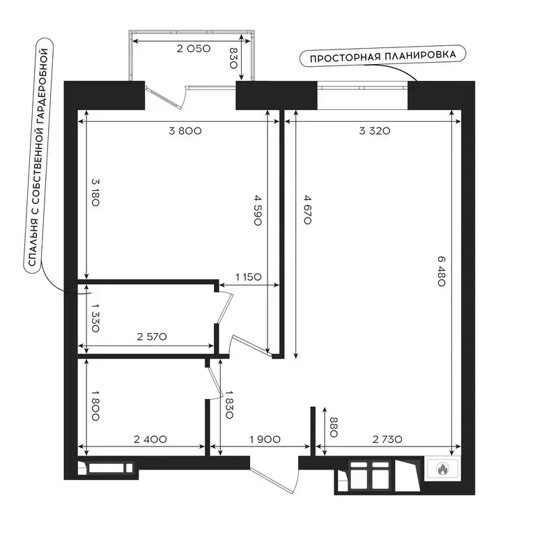 1-комнатная квартира: Астрахань, улица Савушкина, 6/1 (45.97 м) - Фото 1