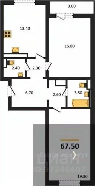 2-к кв. Воронежская область, Воронеж ул. Загоровского, 5/3 (67.5 м) - Фото 0