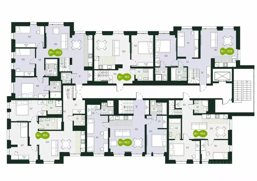 3-к кв. Забайкальский край, Чита Каштакский мкр,  (131.81 м) - Фото 2