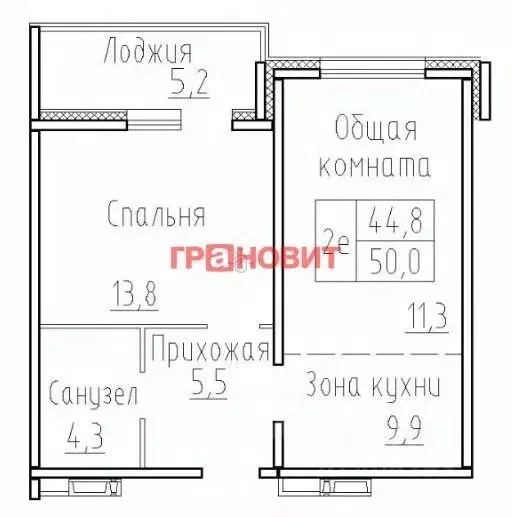 2-к кв. Новосибирская область, Новосибирский район, Мичуринский ... - Фото 1