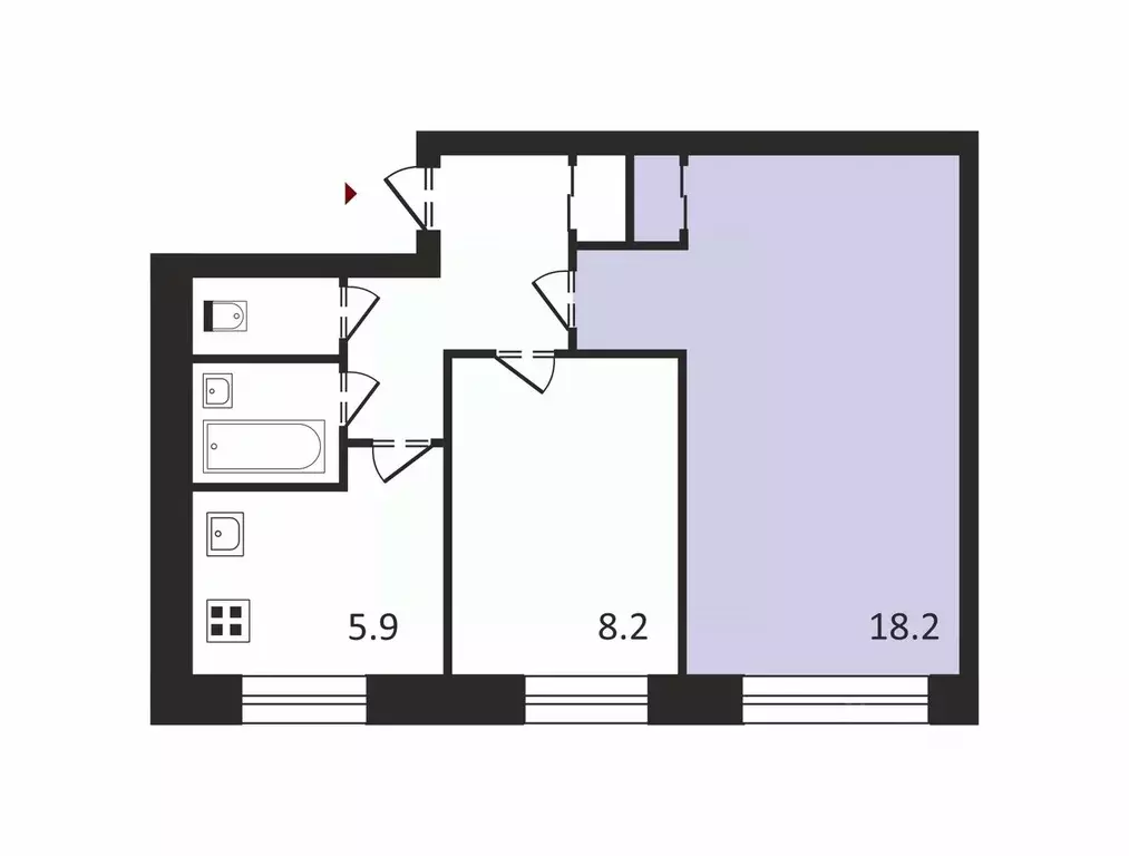 2-к кв. Владимирская область, Владимир Добросельская ул., 207а (41.7 ... - Фото 1