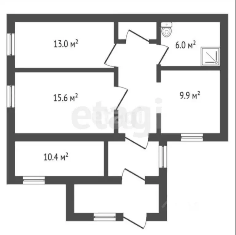 Дом в Кемеровская область, Юрга Молодежная ул., 1 (56 м) - Фото 1