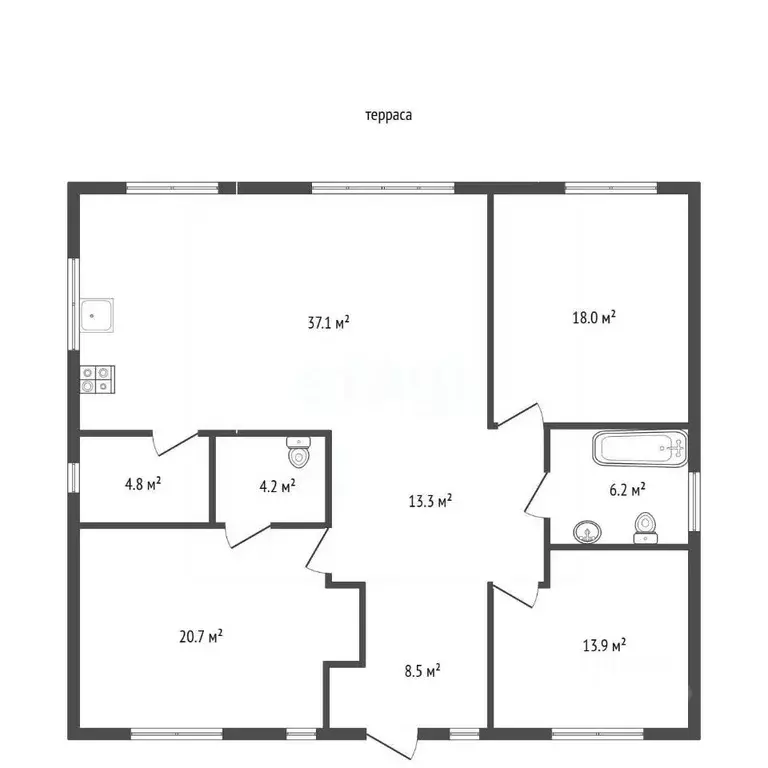 Дом в Воронежская область, Рамонский район, Айдаровское с/пос, с. ... - Фото 2