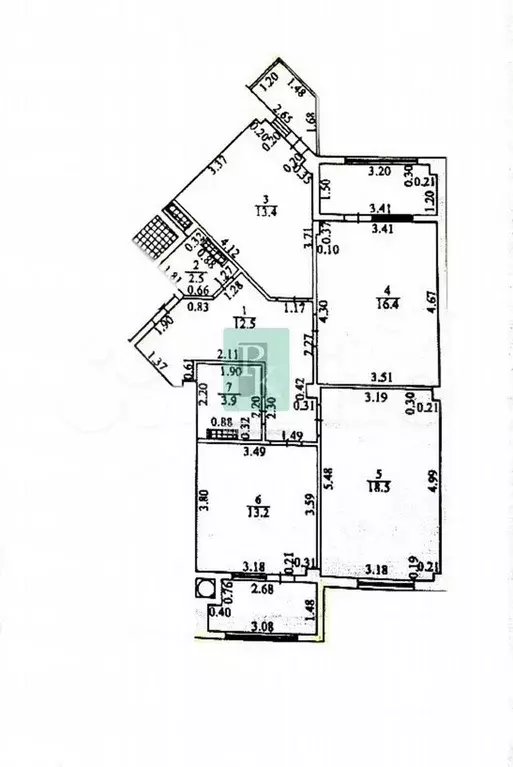 3-к. квартира, 80,4 м, 8/8 эт. - Фото 0