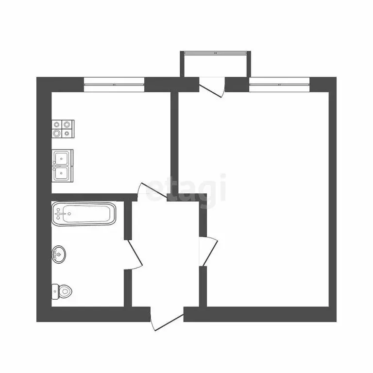 1-комнатная квартира: Саранск, улица Веселовского, 16 (18 м) - Фото 1
