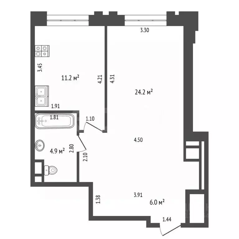1-к кв. Москва Волоколамское ш., 81/2с1 (50.0 м) - Фото 1