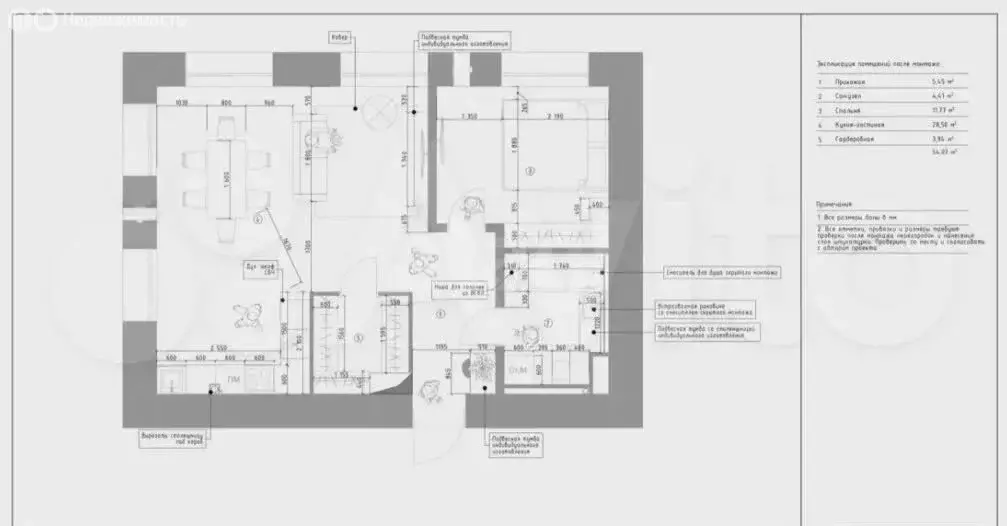 2-комнатная квартира: Санкт-Петербург, Московское шоссе, 3к5 (54.1 м) - Фото 2