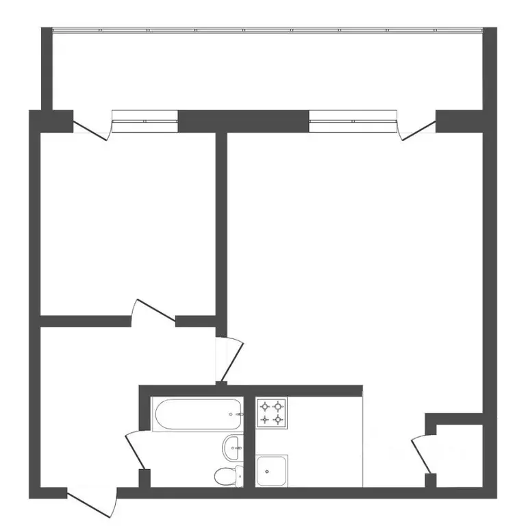 2-к кв. Тюменская область, Тюмень Харьковская ул., 83 (30.0 м) - Фото 1