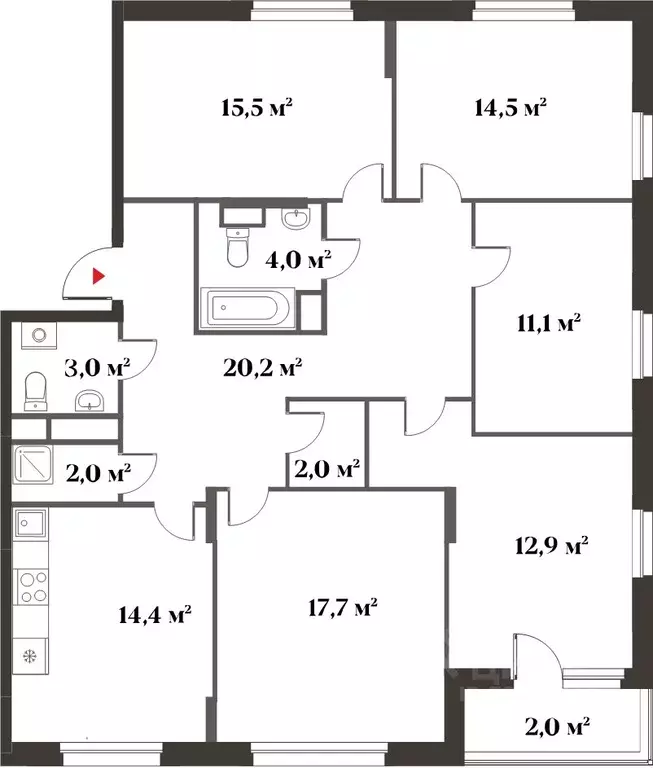 5-к кв. Московская область, Красногорск Опалиха мкр, аллея Золотая, 1 ... - Фото 1