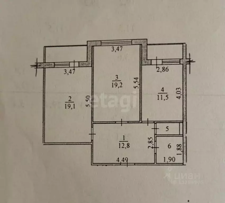 2-к кв. Липецкая область, Липецк ул. Тельмана, 90 (67.7 м) - Фото 2
