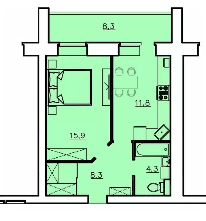 1-к кв. Владимирская область, Александров  (15.9 м) - Фото 0