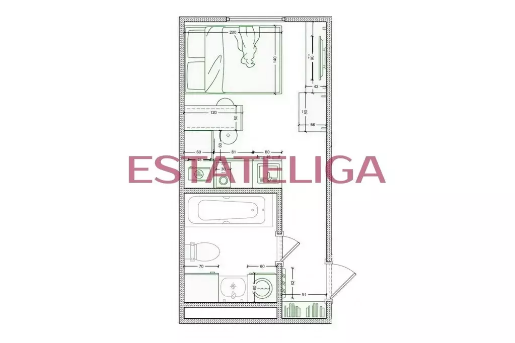 Студия Москва ул. Ивана Франко, 6 (15.0 м) - Фото 2