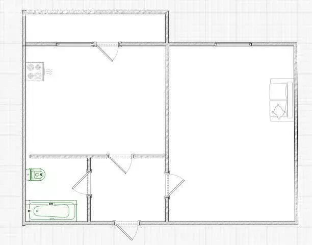 1-комнатная квартира: посёлок городского типа Красное-на-Волге, ... - Фото 1