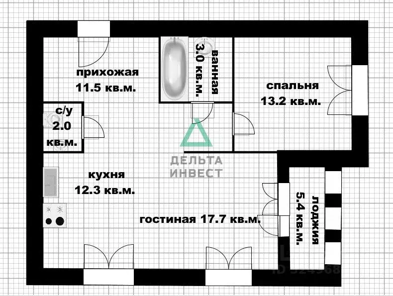 2-к кв. Башкортостан, Уфа Комсомольская ул., 111 (59.7 м) - Фото 2