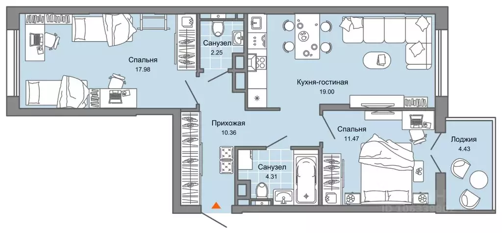 3-к кв. Свердловская область, Екатеринбург Широкая Речка мкр, Лес ... - Фото 0