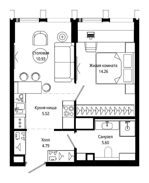 1-комнатная квартира: Москва, 4-я улица Марьиной Рощи, 10к5 (41.2 м) - Фото 2