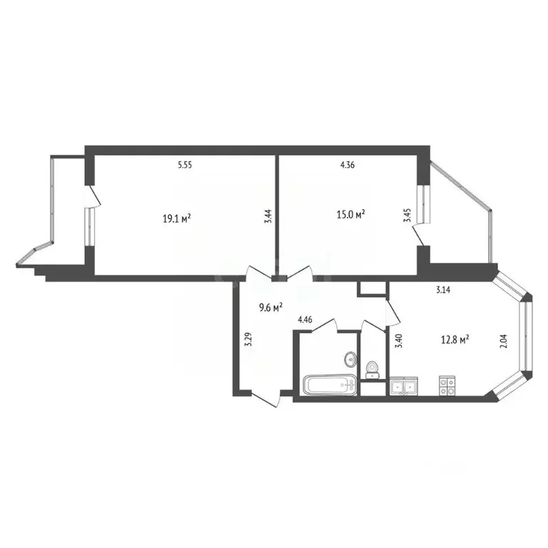 2-к кв. Москва ул. Перерва, 62К1 (60.5 м) - Фото 2