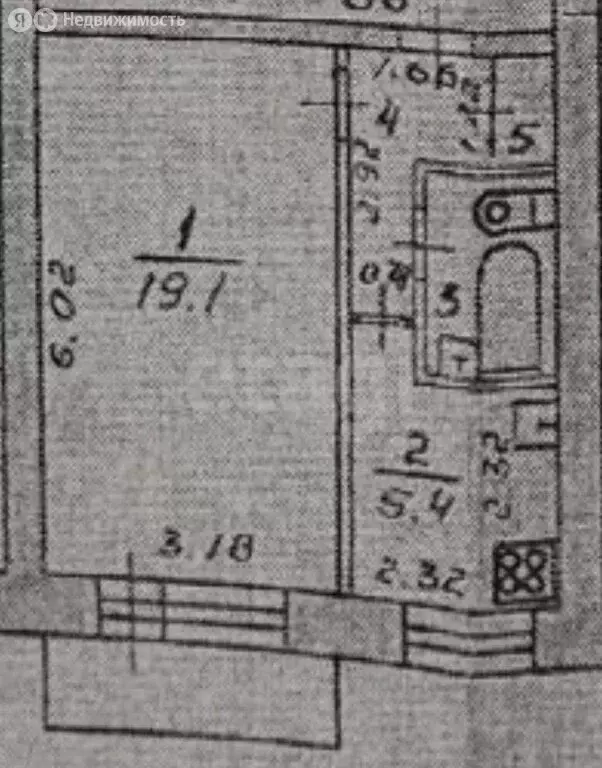1-комнатная квартира: Казань, улица Лушникова, 8 (31.9 м) - Фото 1