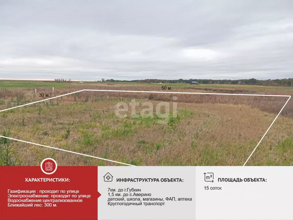 Участок в Белгородская область, Губкин пер. Озерный, 4 (15.0 сот.) - Фото 1