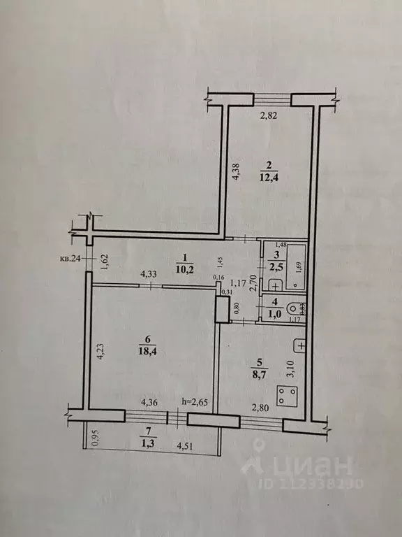 2-к кв. Забайкальский край, Чита ул. Шилова, 6 (53.2 м) - Фото 1