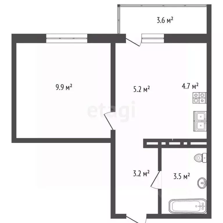 Студия Ростовская область, Ростов-на-Дону ул. Юрия Дубинина, 13 (30.0 ... - Фото 1