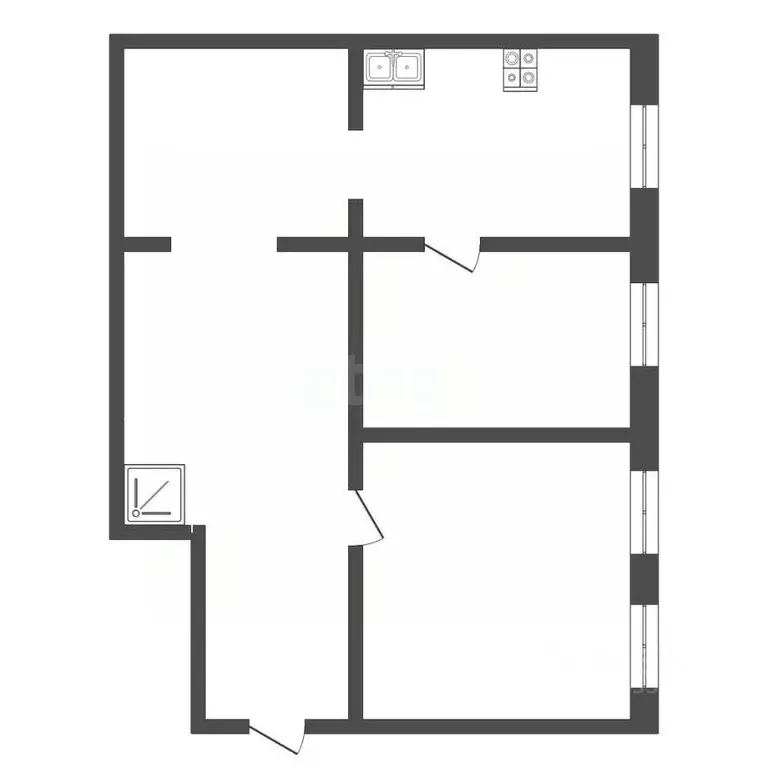 2-к кв. Костромская область, Галич ул. Ленина, 19 (67.8 м) - Фото 2