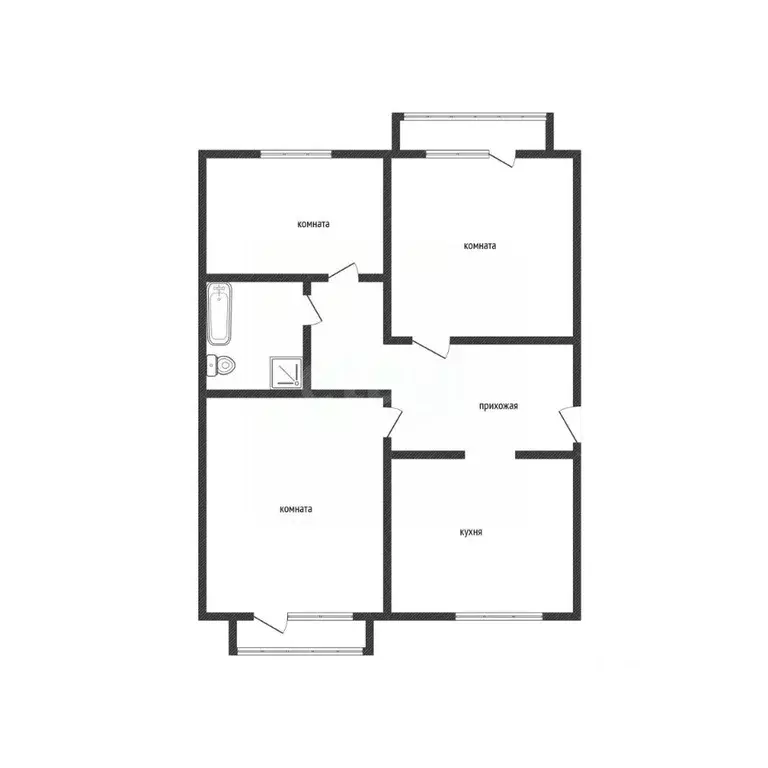 3-к кв. Алтайский край, Бийск Красноярский пер., 30/1 (70.2 м) - Фото 2