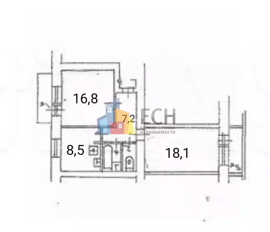 2-к кв. Москва Брянская ул., 2 (54.9 м) - Фото 2