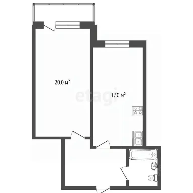 1-к кв. Ростовская область, Ростов-на-Дону ул. Мечникова, 37 (41.3 м) - Фото 1