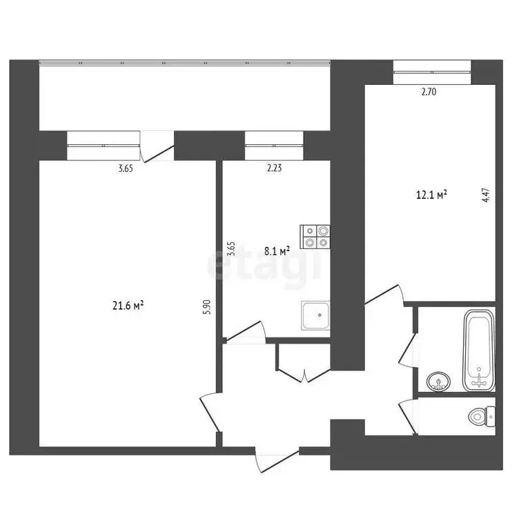 2-комнатная квартира: Красногорск, улица Ленина, 29 (53 м) - Фото 0